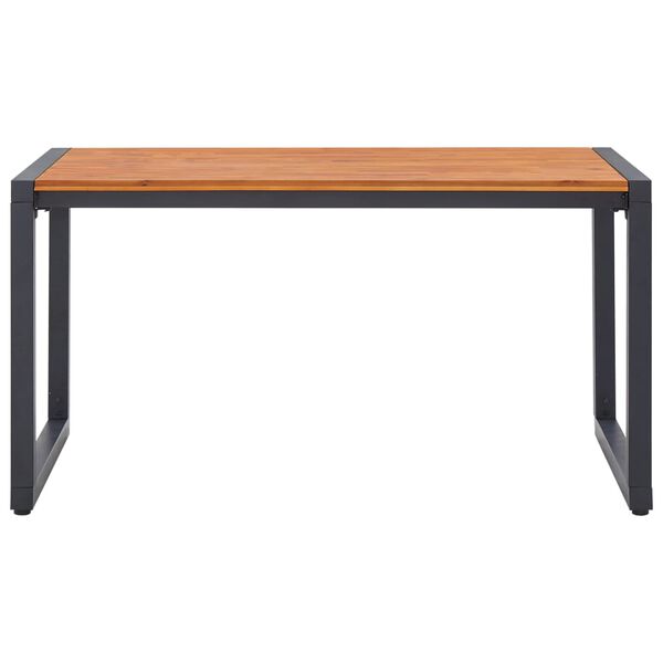 vidaXL 5 r&eacute;szes fekete kerti &eacute;tkezőgarnit&uacute;ra