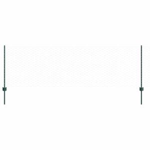 vidaXL Hatsz&ouml;gletű ker&iacute;t&eacute;s oszlopokkal 100 x 0,8 m PVC-bevonatos ac&eacute;l