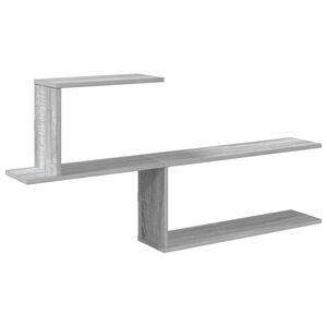 vidaXL Falpolc Sz&uuml;rke Sonoma 122 x 18 x 60 cm Szerelt Fa