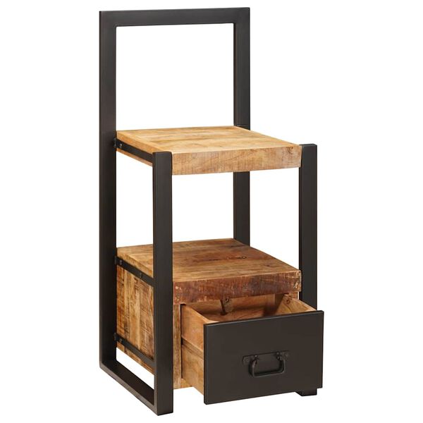 vidaXL Valet állvány fiókkal Barna 40 x 40 x 90 cm Tömör mangófa