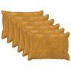 vidaXL P&aacute;rna huzat 6 db HOUTEN S&aacute;rga 40 x 60 cm Mikrosz&aacute;las Pl&uuml;ss