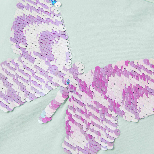 Világosmenta színű buggyos ujjú gyerekpóló 92