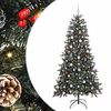 vidaXL Mű kar&aacute;csonyfa 300 LED-del Z&ouml;ld 210 cm PVC &eacute;s Műanyag &eacute;s Ac&eacute;l