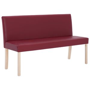vidaXL v&ouml;r&ouml;sbor sz&iacute;nű műbőr pad 139,5 cm