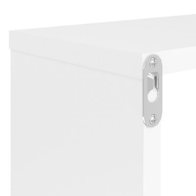 vidaXL 4 db magasfényű fehér forgácslap fali kockapolc 80x15x26,5 cm