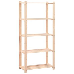vidaXL 5-szintes t&ouml;m&ouml;r fenyőfa t&aacute;rol&oacute;&aacute;llv&aacute;ny 250 kg 80 x 38 x 170 cm