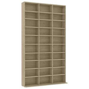 vidaXL sonoma t&ouml;lgy sz&iacute;nű szerelt fa CD-szekr&eacute;ny 102 x 23 x 177,5 cm