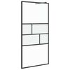 vidaXL Walk-in zuhanyfal Fekete 100 x 195 x 0,5 cm &Uuml;veg &eacute;s Alum&iacute;nium