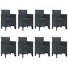 vidaXL Kert &eacute;tkező szett 9 pcs Antracit Polipropil&eacute;n