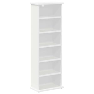 vidaXL CD szekr&eacute;ny Feh&eacute;r 60 x 17 x 92 cm Szerelt Fa
