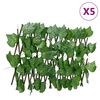 vidaXL z&ouml;ld 5 db bőv&iacute;thető műszőlőlev&eacute;lr&aacute;cs 180x20 cm