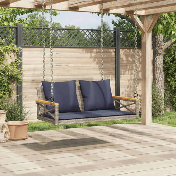 vidaXL sz&uuml;rke polyrattan hintapad p&aacute;rn&aacute;kkal 109 x 62 x 40 cm