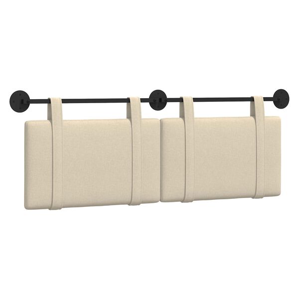 vidaXL Fali Fejt&aacute;mla Falra szerelhető Kr&eacute;m 130 x 55 x 5 cm sz&ouml;vet