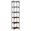 vidaXL 6 szintes barna t&ouml;lgy sz&iacute;nű szerelt fa k&ouml;nyvespolc 40x30x188 cm