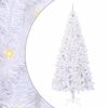 vidaXL Mű kar&aacute;csonyfa 300 LED-del &aacute;llv&aacute;nnyal Feh&eacute;r 240 cm PVC &eacute;s Ac&eacute;l
