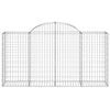 vidaXL 30 db íves horganyzott vas gabion kosár 200x50x100/120 cm