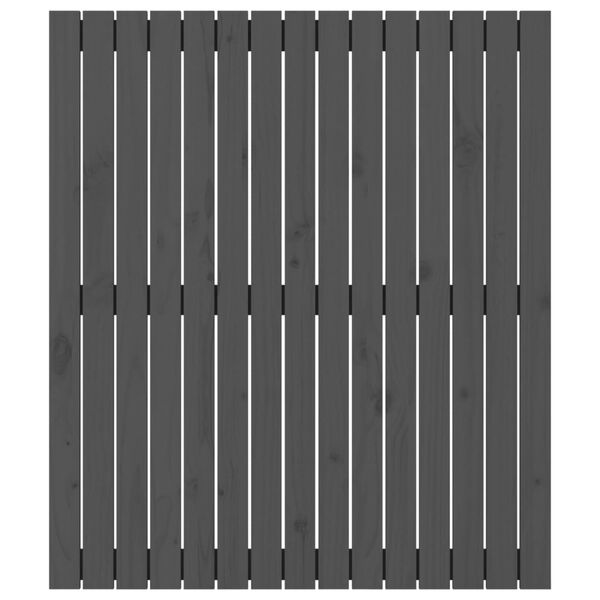 vidaXL szürke tömör fenyőfa fali fejtámla 95,5x3x110 cm