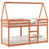 vidaXL viaszbarna t&ouml;m&ouml;r fenyőfa &aacute;gy emelettel &eacute;s tetővel 75 x 190 cm