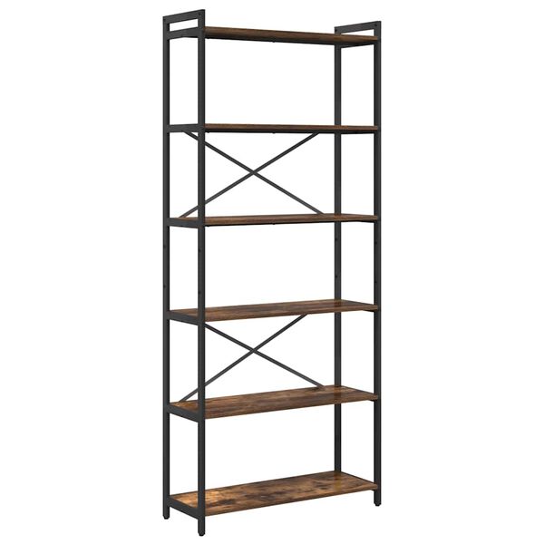 vidaXL K&ouml;nyvespolc F&uuml;st&ouml;lt t&ouml;lgy 40 x 30 x 85 cm Faanyag