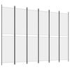 vidaXL 6 paneles feh&eacute;r sz&ouml;vet t&eacute;relv&aacute;laszt&oacute; 250 x 220 cm