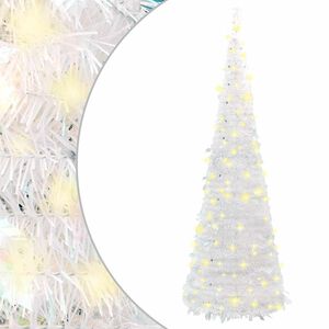 vidaXL k&ouml;nnyen fel&aacute;ll&iacute;that&oacute; műkar&aacute;csonyfa 100 db LED f&eacute;nnyel 150 cm