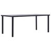 vidaXL fekete &eacute;s betonsz&uuml;rke MDF &eacute;tkezőasztal 200 x 100 x 75 cm