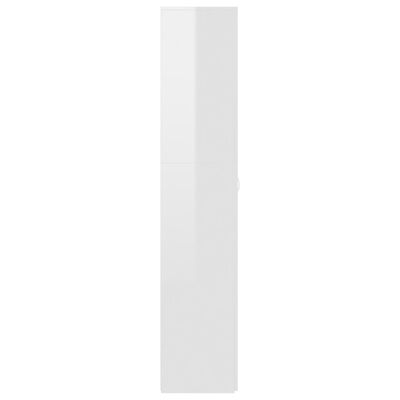 vidaXL magasfényű fehér szerelt fa cipőszekrény 80 x 35,5 x 180 cm