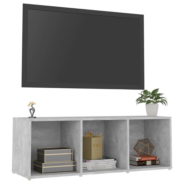 vidaXL betonszürke szerelt fa TV-szekrény 107 x 35 x 37 cm
