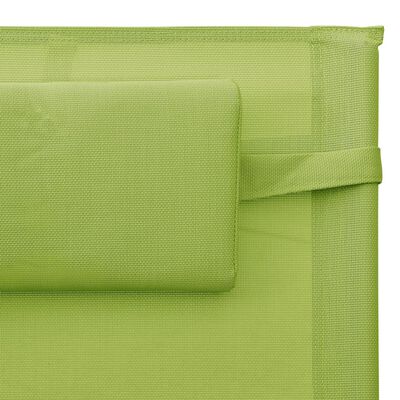 vidaXL zöld-szürke textilén napozóágy