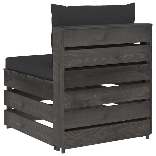 vidaXL sz&uuml;rke impregn&aacute;lt fa elemes k&ouml;z&eacute;pső kanap&eacute; p&aacute;rn&aacute;kkal