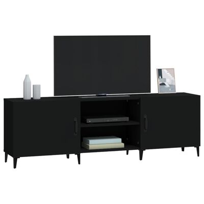 vidaXL fekete szerelt fa TV-szekrény 150 x 30 x 50 cm
