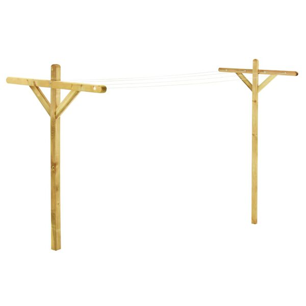 vidaXL 2 db impregnált fenyőfa szárítóállvány 120 x 170 cm