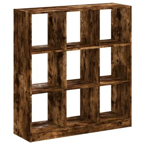 vidaXL f&uuml;st&ouml;s t&ouml;lgy sz&iacute;nű szerelt fa k&ouml;nyvespolc 102 x 32 x 108 cm