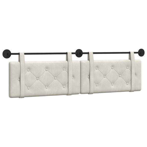 vidaXL Fali Fejt&aacute;mla Falra szerelhető Kr&eacute;m 170 x 55 x 5 cm B&aacute;rsony