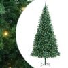 vidaXL Mű kar&aacute;csonyfa 300 LED-del Z&ouml;ld 300 cm PVC &eacute;s F&eacute;m &eacute;s Műanyag