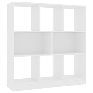 vidaXL feh&eacute;r szerelt fa k&ouml;nyvszekr&eacute;ny 97,5 x 29,5 x 100 cm