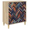 vidaXL Fi&oacute;kos szekr&eacute;ny OMMEN Geometrikus minta 66 x 36,5 x 75 cm
