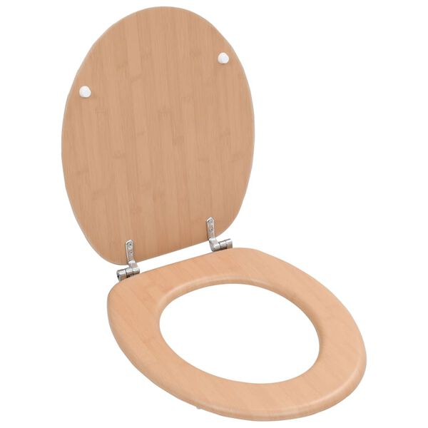 vidaXL 2 db bambuszmintás MDF WC-ülőke