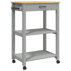 vidaXL MONZA t&ouml;m&ouml;r fenyőfa konyhai kocsi 60 x 40 x 88,5 cm