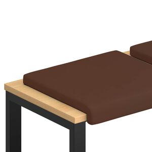 vidaXL Padp&aacute;rna 4 db Műbőr Barna M&eacute;ret: 35 cm m&eacute;ly