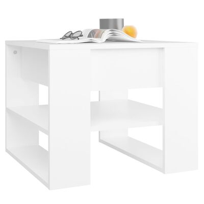 vidaXL fehér szerelt fa dohányzóasztal 55,5 x 55 x 45 cm