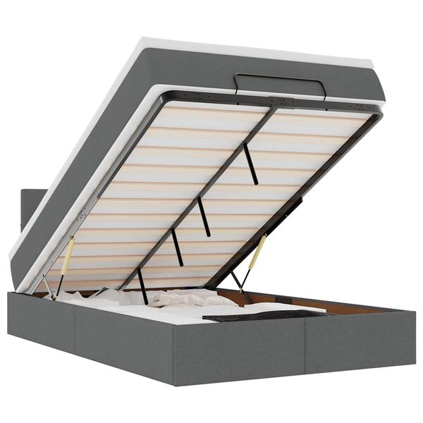 vidaXL s&ouml;t&eacute;tsz&uuml;rke sz&ouml;vet ottom&aacute;n &aacute;gy matraccal & LED-ek 120x190 cm