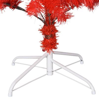 vidaXL piros PVC műkarácsonyfa állvánnyal 180 cm