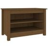vidaXL m&eacute;zbarna t&ouml;m&ouml;r fenyőfa cipőt&aacute;rol&oacute; pad 70x38x45,5 cm
