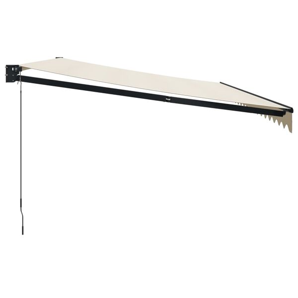 vidaXL kr&eacute;msz&iacute;nű sz&ouml;vet &eacute;s alum&iacute;nium beh&uacute;zhat&oacute; napellenző 5 x 3 m