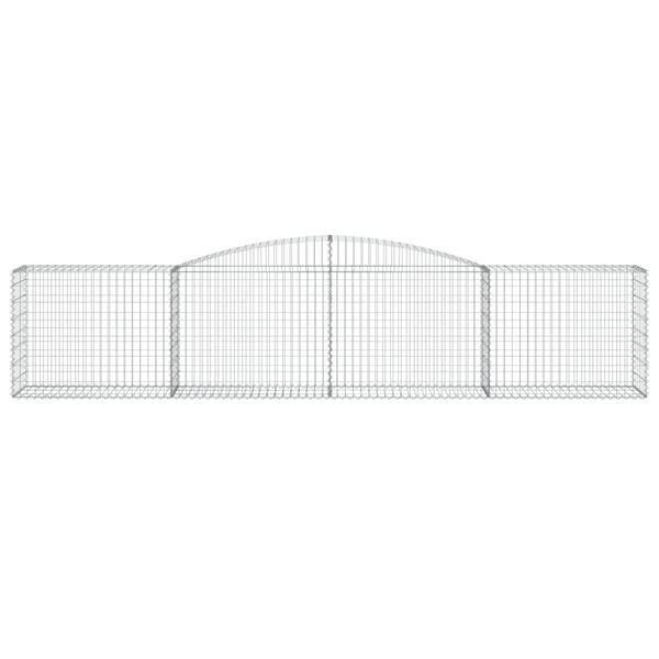 vidaXL 3 db íves horganyzott vas gabion kosár 400x50x80/100 cm