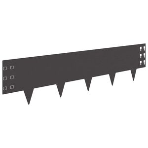 vidaXL Fűszeg&eacute;lyez&eacute;s 10 db 100 x 25 cm Ac&eacute;l Fekete