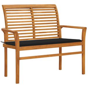 vidaXL t&ouml;m&ouml;r t&iacute;kfa kerti pad fekete p&aacute;rn&aacute;val 112 cm