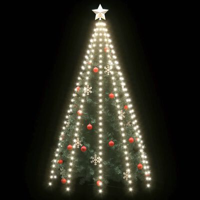 vidaXL karácsonyfa-fényháló 250 hideg fehér LED-del 250 cm