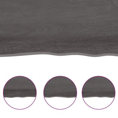 vidaXL sötétbarna kezelt tömör tölgyfa asztallap 40 x 40 x 2 cm